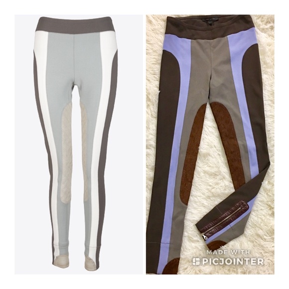 MARC JACOBS Rare Designer Colorblock Ankle Zip Riding Moto Pants NWOT Mi… - Picture 1 of 8